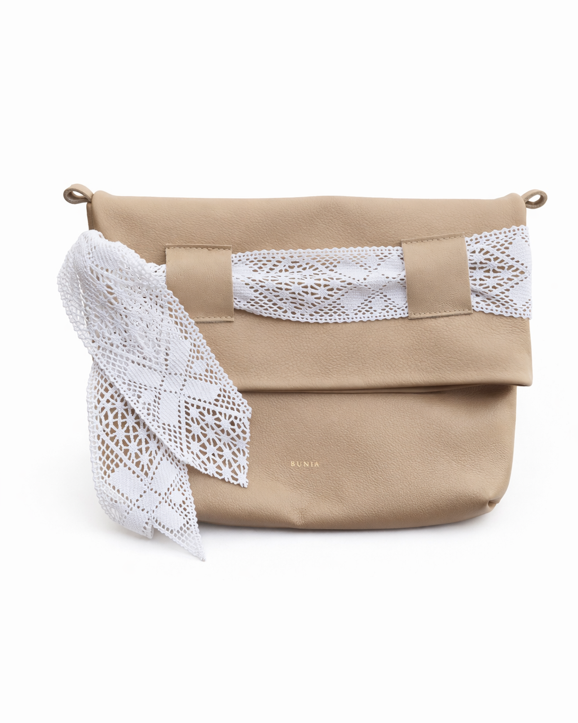 B U N I A Mini Beige Clutch – zdjęcie 1